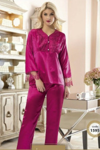 Saten Lohusa Pijama Takım - Thumbnail