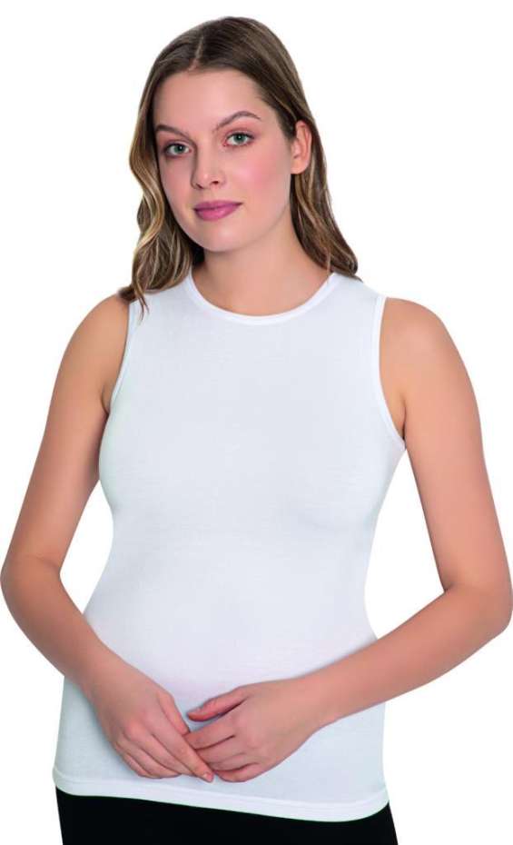 Bambu Sıfır Kol Sıfır Yaka Kadın Body Atlet