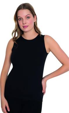 Bambu Sıfır Kol Sıfır Yaka Kadın Body Atlet - Thumbnail