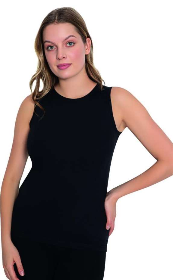 Bambu Sıfır Kol Sıfır Yaka Kadın Body Atlet