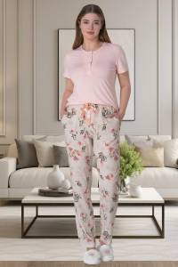 Mecit Pijama - Pudra Pembe Kadın Pijama Takımı