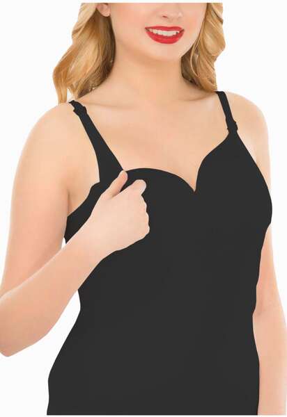 İmer - Modal Yumuşak Sütyen Kaplı Lohusa Emzirme Atleti (1)