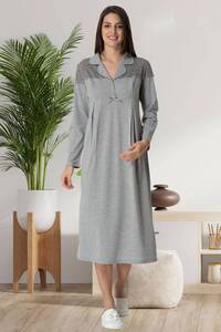 Omuzu Dantelli Hamile Lohusa Gecelik - Thumbnail