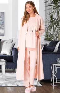 Pembe Sabahlıklı Hamile Lohusa Pijama Takımı - Thumbnail
