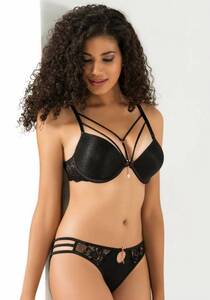 Le Jardin - Simli Destekli Taşlı Sütyen ve Külot Takım