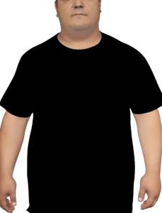 Öztaş - Siyah Büyük Beden Battal %100 Pamuklu Kısa Kollu Erkek Atlet