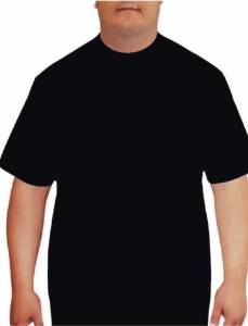 Öztaş - Siyah Büyük Beden Battal %100 Pamuklu Sıfır Yaka Kısa Kollu Erkek Atlet