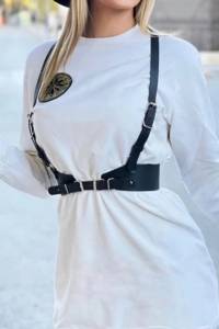 by İGP - Siyah Deri Herness Fantezi Yelek Aksesuar