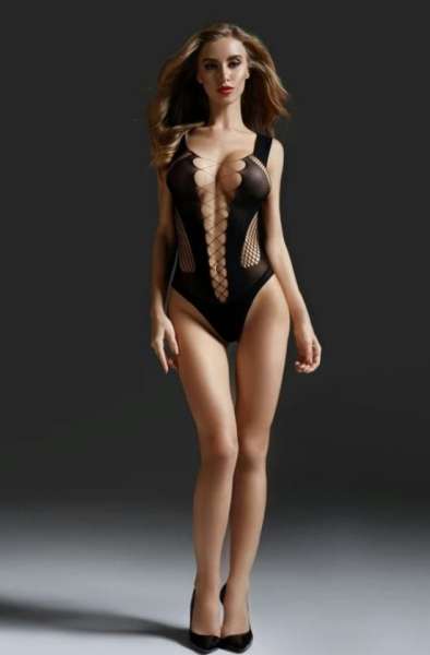 Siyah Mayokini Body Vücut Çorabı