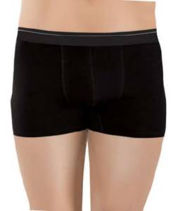 Öztaş - Siyah Pamuklu Büyük Beden Battal Likralı Erkek Boxer Külot