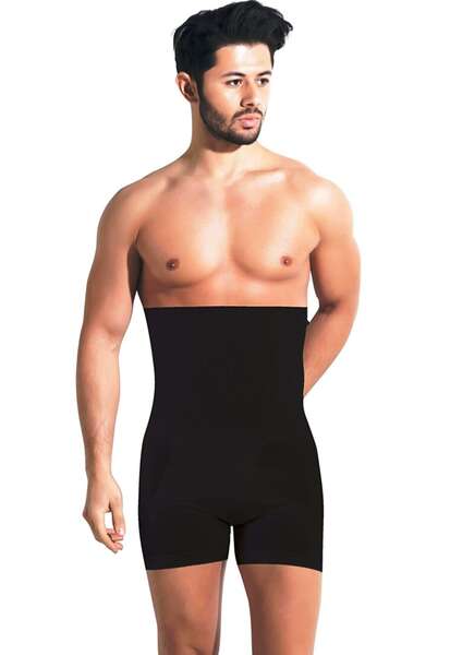 Toparlayıcı Dikişsiz Yüksek Bel Boxer Korse