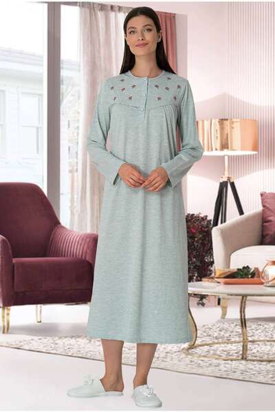 Turkuaz Büyük Beden Battal Kadın Gecelik