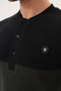 Yeşil-Siyah Selanik Kumaş Kışlık Erkek Pijama Takımı - Thumbnail